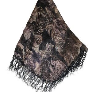 Sheer‎ safari net tassel shawl wrap scraf